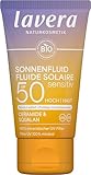 lavera Sonnenlotion Sensitiv LSF 50 - Sonnencreme für Gesicht und Dekollete - ohne chemische UV-Filter - für sensible Haut - vegan - Naturkosmetik - 40 ml