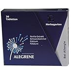 Allegrene mit Perilla Samen Extrakt, Calcium, Folsäure, 30 Tabletten, bei Allergie, Pollen- Nahrungsmittel- Milbenallergie, Heuschnupfen, Nasenspray, augentropfen, allergocaps