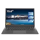 Morostron Laptop 15,6 Zoll Windows 11 Notebook, 4GB DDR3 192GB SSD, Celeron N3450, Full HD IPS Display 1920x1080,Dual-Band WiFi, Bluetooth4.2, USB 3.0 - ‎Grau