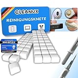 CLEANUX Reinigungsknete Handy Reinigungsset – iPhone Cleaner mit 60 Reinigungsknete-Portionen, Multifunktionswerkzeug & Mikrofasertuch – Ladebuchse Reiniger für AirPods, USB-C & Lautsprecher