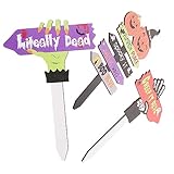 JOINPAYA 1 Satz Gartendekoration Einsatz Netz Gartendeko Für Draußen Terrassenschilder Lila Dekorationen Kürbis Gartenpflock Halloween -rasenstände Halloween-gartenschild Hölzern 3 Stück