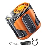 Klimagerät Hüftventilator mit Clip | Tragbarer Persönlicher Lüfter Für Die Taille - Tragbarer Batteriebetriebener Lüfter Mit 100 Geschwindigkeiten Und Taschenlampe Für Nacken Camping Outdoor