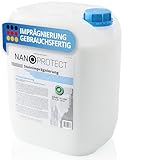 Nanoprotect Steinimprägnierung | 10 L für ca. 80 – 120 m² | Vorbeugend gegen Grünbelag und Einschmutzung | Ideal für Pflastersteine, Beton und Naturstein | Profi Qualität