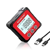 Digitaler LCD Winkelmesser Neigungsmesser Wasserwaage Inklinometer Magnetfuss Winkelmesswerkzeug Mini Bevel Box mit Display Flip Funktion für Zimmermann, Zuhause