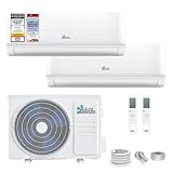 Kältebringer Multisplit Klimaanlage 2 Innengeräte - 18000 BTU - 5,3 kW - Inverter Klimagerät mit Heizfunktion, WiFi und App - sehr leise & energiesparend - Kühlen, Heizen, Lüften, Entfeuchten
