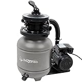 Miganeo Sandfilteranlage Speed Clean Dynamic 6500 - Grau | Pumpenleistung 4.500 l/h | Filterleistung 3.900 l/h | Filteranlage für Pools bis 19.000 Liter | Stromsparende 200 Watt
