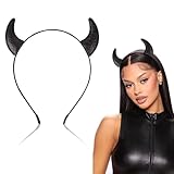 GEBETTER Haarreife mit Teufelshörner Teufelsohren Teufel Kostüm Accessoire Damen Kinder Haarband Faschingkostüme Karneval Kopfbedeckung Mottoparty Halloween Fasching Party