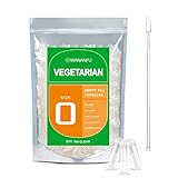 WANANFU Vegane Leerkapseln Größe 0 (100 Stück) Bundle mit 2 Mikrolöffeln, leere Kapseln zum Befüllen, Kompatibel mit Kapselfüller Größe 0