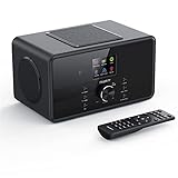 Internetradio WLAN | DAB Radio mit Bluetooth | Küchenradio 100 Watt 2.1-Lautsprecher mit Subwoofer | DAB Plus Radio | Internet Radios | Digitalradio DAB Plus mit Fernbedienung | MAJORITY Bard