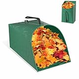 Aufun 200L Gartenabfallsack, Faltbare Groß Gartensack in Kehrschaufelform, Laubschaufel KehrblechTyp Gartenabfallbeutel Gartensäcke Mit Griff, Rutschfestes Langlebig Leicht für Laub & Gartenabfälle