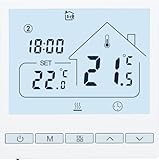 BEOK CONTROLS Thermostat Heizung Digital Programmierbar Thermostate Fussbodenheizung Raumthermostat Für Wasser Fußbodenheizung Temperaturregler Wandthermostat 230V 3A TOL47-WP Non-WiFi