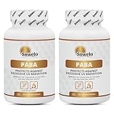 Sowelo - PABA, Vitamin B10, 120 Tabletten Para-Aminobenzoesäure, Hohe Konzentration 500 mg in einer Tablette, der wichtigsten Bausteine in der Struktur der Folsäure (2-Pack)