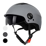 Westt Scooter Helm Fahrradhelm Skaterhelm für Herren und Damen E Scooter Helm E-Bike Helm Roller Helm mit getöntem Sonnenvisier für Jugendliche und Erwachsene