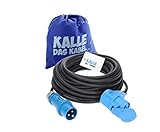 KALLE DAS KABEL CEE Verlängerung 230V Campingkabel Wohnmobil-Kabel Camping-CEE Kabel mit Camping Stecker und Winkelkupplung H07RN-F 3G 2,5mm² 25 Meter