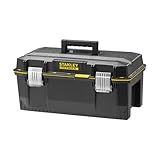 Stanley FatMax Werkzeugbox (58,4 x 30,5 x 26,7 cm, spritzwassergeschützer Koffer, robuste nicht-rostende Metallschließen, Box mit Gummiabdichtung für mehr Schutz) 1-94-749