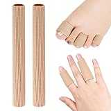 2 Stück Zehenschutz Kleiner Zeh,Atmungsaktive Fingerschutz Zehenschoner Schlauchbandage,Schneidbar Zehenschutz Sleeves Zehenschoner Hornhautkissen,Zehenkappen Großer Zeh Womens Anti Gebrochenen