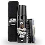 Nuke Guys AlcantaraReiniger Set | 150ml Reiniger geeignet für alle Alcantara Oberflächen + weiche Textilbürste + Mikrofasertuch | Porentiefe Reinigung & Pflege für Sofa Couch Sitze Lenkrad