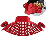 Nudelsieb,clip-On Silikon Verstellbare Topfsiebe Für Die Küche - Küchensiebe, Spaghetti-Sieb, Ausguss, Lebensmittelsieb, Gadget Für Töpfe, Pfannen, Schüsseln