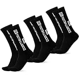 FWHFNB 3 Paar Fußball Socken,Grip Socken Fussball für Männer,39-46 Fußballsocken,Rutschfeste Sportsocken,für Fussball Basketball Laufen (Schwarz)