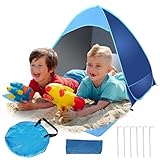 IXYHKB Strandmuschel Pop Up, Automatisches Strandzelt für 2-3 Personen, Tragbare Extra Light Sonnenschutz Strand, 50+ UV Schutz, Windschutz Pop Up Strandzelt für Outdoor Camping