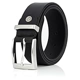 LINDENMANN Gürtel Herren Ledergürtel Herren Herren Gürtel, Echter Voll-Ledergürtel XXL, Büffelleder, schwarz, Größe/Size:100, Farbe/Color:schwarz