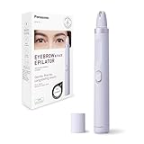 Panasonic ES-EF10-V503 Augenbrauen- & Gesichtshaar-Epilierer für Frauen, Augenbrauenformer, Augenbrauenepilierer, LED-Licht, kompaktes Stiftdesign, Betrieb mit AA-Batterien, Helllila