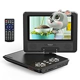 9,5' Tragbarer DVD-Player für Kinder im Auto mit 7,5' HD-Schwenkbildschirm, Stereo-Lautsprechern, 6 Stunden Akkulaufzeit, Sync-TV/USB/SD-Karte-Unterstützung [Kein Blu-ray Support]