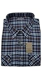 Sea Barrier Extra TG Herren-Hemd Langarm Flanell Art. Moena Conf, blau, 5XL