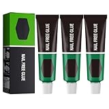 All-Purpose Glue, No More Nails Glue Adhesive, Nail-Free Glue Adhesive Sealant, Multifunctional Strong Quick-Drying Glue, for Plastic, Ceramic, Metal, Glass (3 PCS)