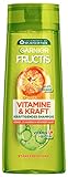 Garnier Kräftigendes Shampoo für dünnes und brüchiges Haar, Effektiv gegen Haarverlust, Mit Vitamin C und Blutorange, Fructis Vitamine & Kraft, 300 ml