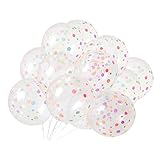 Zerodeko 50Stücke Transparente Punktballons Luftballons für Geburtstagsfeiern Hochzeiten und Festdekorationen Langlebig und Sicher Besondere Anlässe
