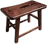 Duschbank aus Holz mit Lattenrost, für Badezimmer, Spa, Badhocker für drinnen und draußen, Badewanne, Duschstuhl, Spa-Sitz (Größe: 26,5 x 13 x 15 cm)