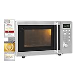 Exquisit Mikrowelle UMW 800 G-3 Inox | 800 Watt | Grill 1000 Watt | Unterbau-Mikrowelle | Edelstahl, Inoxlook