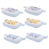 SHERCHPRY 6Stücke Duschschwämme aus Baumwolle Saugfähige Cartoon für Kleinkinder Sanfte für Empfindliche Haut Vielseitig Einsetzbar im Bad Babyparty