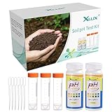 XLUX Boden-pH-Tester, Säure-Test-Messgerät, Streifen-Kit 200 Tests, für Garten, Haus, Rasen, Bauernhof, Gemüse, Hof, Kompost, Outdoor- und Zimmerpflanzen, 4,5-9,0 Reichweite
