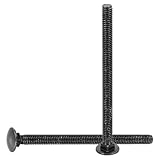 sourcing map Schlossschrauben, 5/16 Zoll - 45,7 x 10,4 cm, Karbonstahl, Rundkopfschrauben, Vierkanthalsschrauben, Bolzenschraube zur Befestigung von Zubehör, Schwarz, 25 Stück