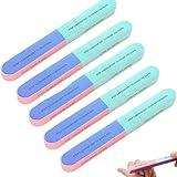 Set mit 5 Nagelfeilen und Nagelstempelblock, Polierfeile, Stempel, Polierblock, sechsseitige Polierfeile, Nagelwerkzeug, sechsseitiges Nageldruckwerkzeug, Schleifwerkzeug