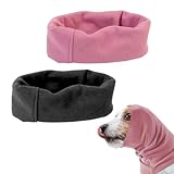 2 Stück Hundemütze, LQUYTA Hundewarme Kopfbedeckungen, Winter Haustier Schal, Kostüm Hund, Hunde Geschenke, Hunde Warm Halten Zum Wandern und Camping, Schwarz M