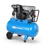 GÜDE Kompressor 700/10/100 400V Ölgeschmiert, 2-Zylinder, 650 l/min, 10 bar, Druckminderer, Transportgriff