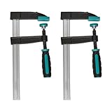 wolfcraft Schraubzwingen Set 2tlg. I 8646000 I Für vielfältige Spannanwendungen – ideal für DIY-Projekte I Ausladung 80 mm I Spannweite 200 mm