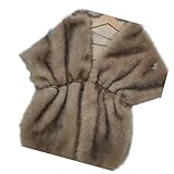 Luxuriöse Winter Brautstola – Kunstpelz Schal Leichtes Polyester Hochzeitsaccessoire Kaltes Wetter Winter Kunstpelz Brautschal