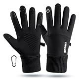 Kiuiom Handschuhe Winter Thermo Touchscreen,Warme Winddichte Winterhandschuhe,Wasserdicht Touchscreen Handschuhe,Winddicht Warm Fahrradhandschuhe Männer Frauen für Outdoor Sports Laufen Skifahren