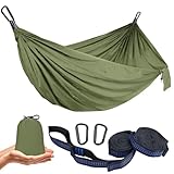Ultraleicht Hängematte Outdoor 300KG Tragkraft | Reise Hängematte Camping Atmungsaktiv Schnelltrocknendes | Tragbare Fallschirm Nylon für Rucksackreisen, Wandern, Garten