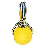 Hundeball Mit Griff – Unzerstörbares Trainings-Schlepperspielzeug, Interaktive Kauseilknoten, Langlebiges Zahnungshilfe-Zubehör, Aggressiver Kauer-Langeweilebrecher, Für Welpen Großer Rassen Zum Spiel