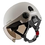 Motorradhelm - Motorradhelm offener Gesicht | Motorradhelme | -Halbhelme | Windproof Sporthelm | Ski -Helm -Snowboardhelm mit Schutzbrille Windschutz Schneesporthelm