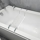 Badewannensitz, Ausziehbare 72-82cm Badewannenbretter, Tragfähigkeit 136 kg Wannensitz, Badesitz verstellbar für die Wanne badewanne zubehör komfortabel