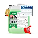 ABACUS® Nell Ultra Grünbelagentferner & Algenentferner Konzentrat, extrem stark! Entfernt Grünbelag & Algen selbsttätig mit Langzeitschutz – für Stein, Fassade, Terrasse, Dach – Nell Ultra 2,5 Liter