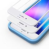 Bewahly Schutzfolie für iPhone 8/7 [2 Stück], 3D Full Screen Panzerfolie HD Displayschutzfolie 9H Härte Glas Folie mit Positionierhilfe für iPhone 8/iPhone 7 (4,7 Zoll) - weiß
