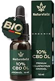 Naturstolz® Bio CBD Öl 10% - Vollspektrum - CBD Tropfen mit 1000mg Cannabidiol - Deutsches Qualitätsprodukt - Cannabisöl 10 ml