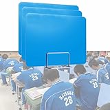 Schreibtisch Trennwand Schreibtischteiler Klassenzimmer-Trennwände Für Kinder, Groß Acryl-Sichtschutzwände/ Studenten Test Trennwände, Desktop Büro Raumtrennung Für Business, 3er Pack ( Color : Blue ,